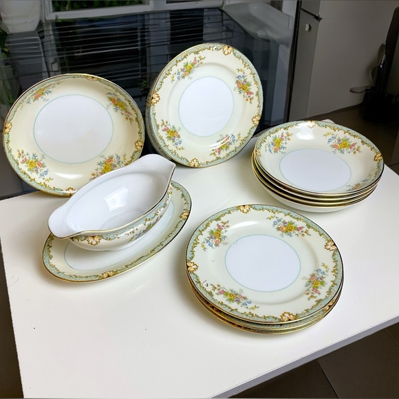 🌺Noritaki “Lanare” Bowls/Plates & Server - Picture 15 of 15